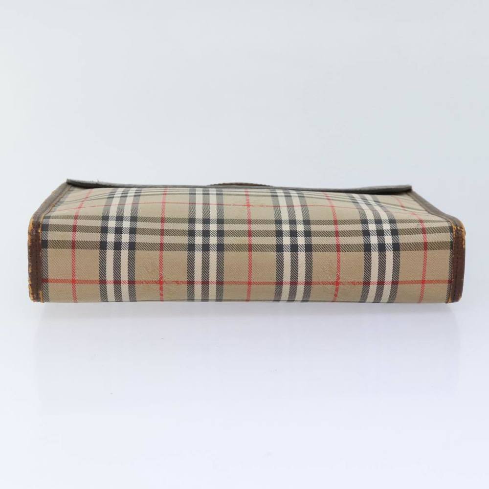Burberrys Nova Check Clutch Bag Canvas Beige Auth ti2111 - Picture 6 of 16